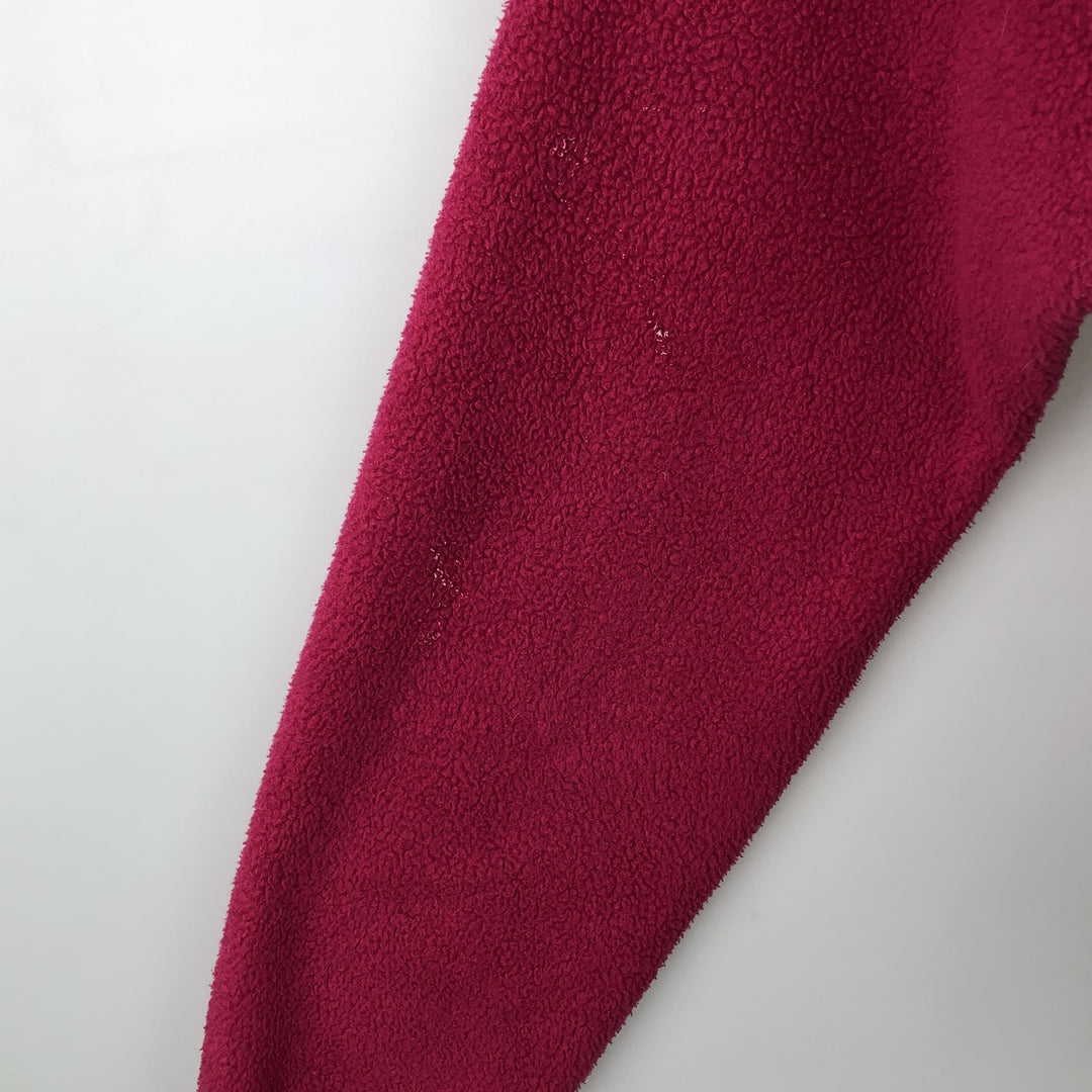 1980'S Patagonia SYNCHILLA Snap-T Shirt (25520F9) - Half-Snap Fleece Pullover, Made in USA, Men's Size L polyester pink type Vintage Second Hand