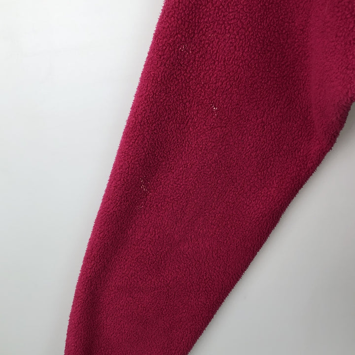 1980'S Patagonia SYNCHILLA Snap-T Shirt (25520F9) - Half-Snap Fleece Pullover, Made in USA, Men's Size L polyester pink type Vintage Second Hand