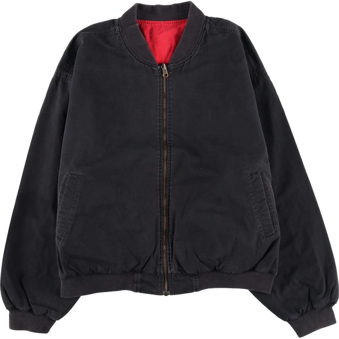 Marlboro Back Logo Reversible Advertising Cotton Blouson, Men's Size L cotton black type Vintage Second Hand