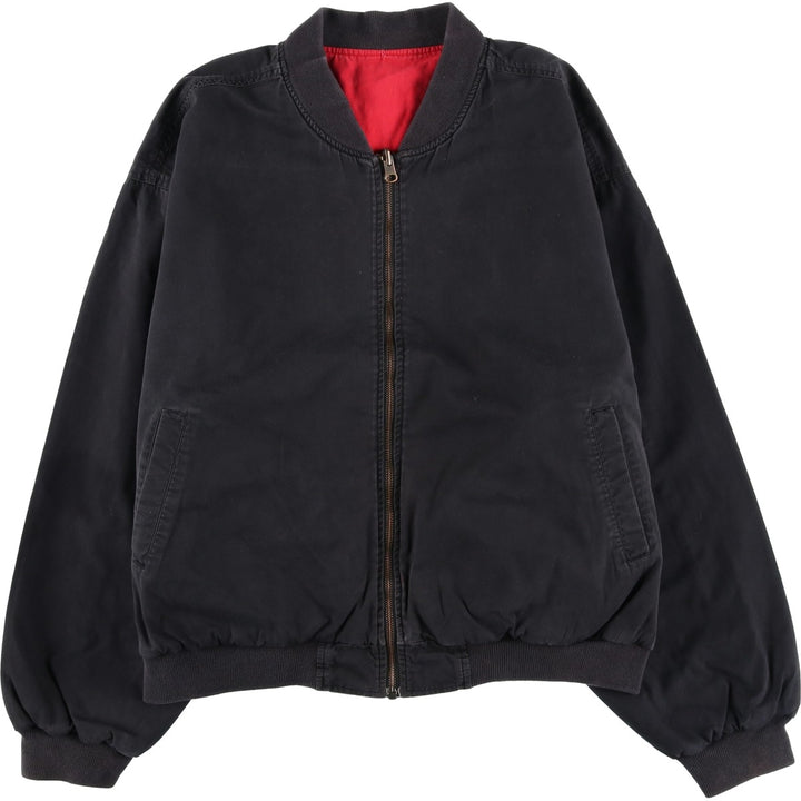 Marlboro Back Logo Reversible Advertising Cotton Blouson, Men's Size L cotton black type Vintage Second Hand