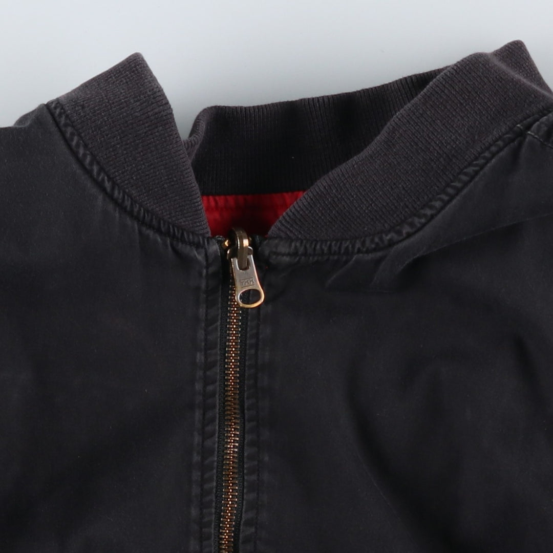 Marlboro Back Logo Reversible Advertising Cotton Blouson, Men's Size L cotton black type Vintage Second Hand
