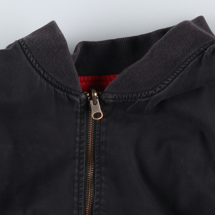 Marlboro Back Logo Reversible Advertising Cotton Blouson, Men's Size L cotton black type Vintage Second Hand