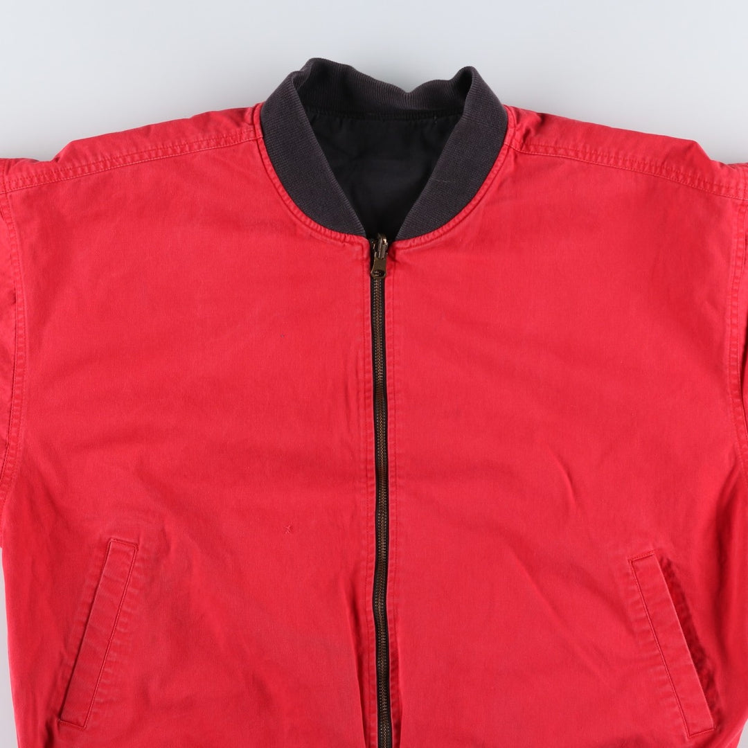 Marlboro Back Logo Reversible Advertising Cotton Blouson, Men's Size L cotton black type Vintage Second Hand