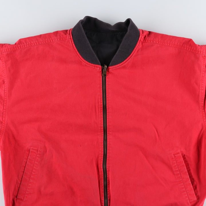 Marlboro Back Logo Reversible Advertising Cotton Blouson, Men's Size L cotton black type Vintage Second Hand