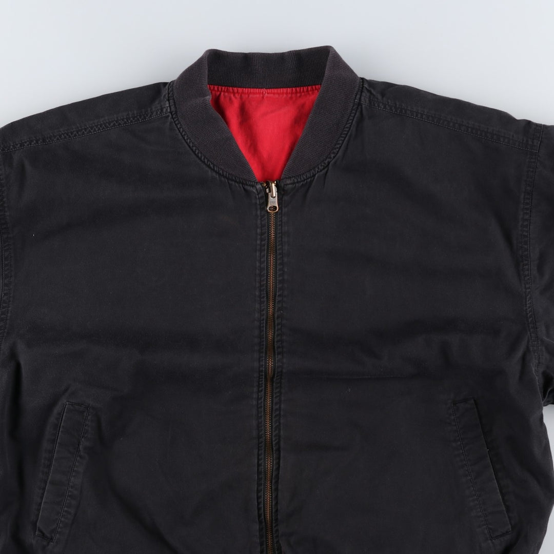 Marlboro Back Logo Reversible Advertising Cotton Blouson, Men's Size L cotton black type Vintage Second Hand