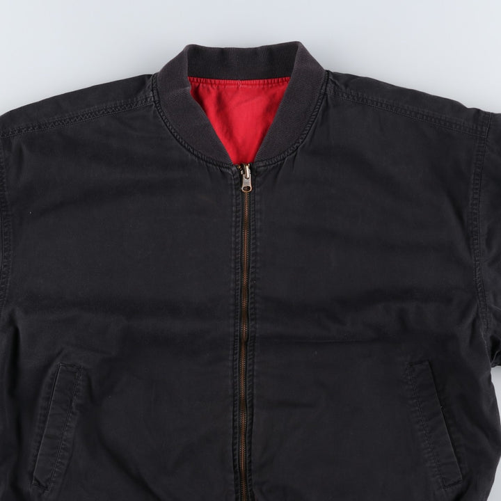 Marlboro Back Logo Reversible Advertising Cotton Blouson, Men's Size L cotton black type Vintage Second Hand