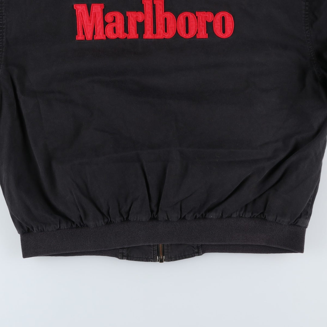 Marlboro Back Logo Reversible Advertising Cotton Blouson, Men's Size L cotton black type Vintage Second Hand