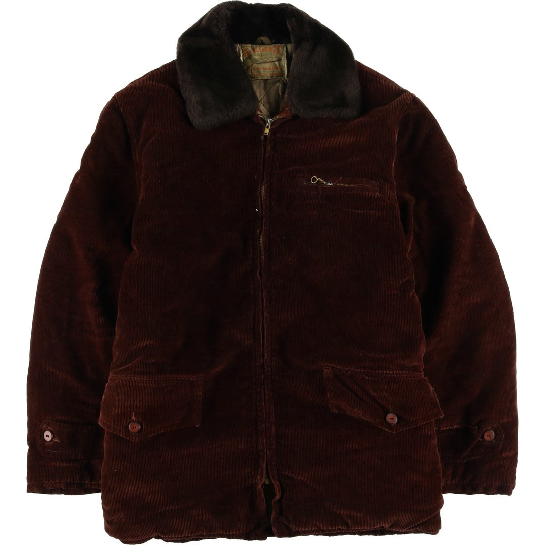 Vintage 1980'S KAYJET padded corduroy jacket, men's size M unclear wine-red Vintage Second Hand