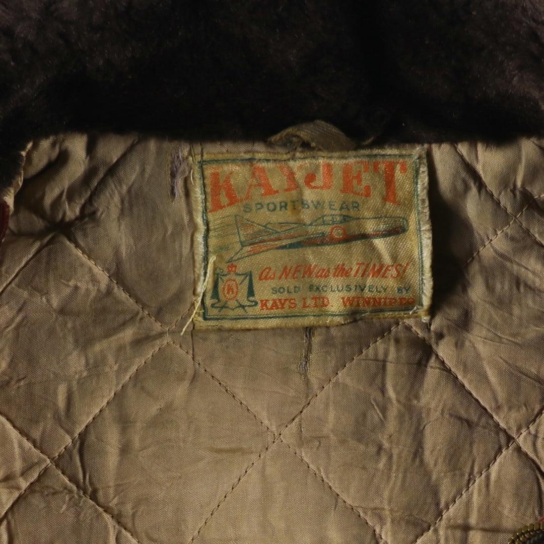 Vintage 1980'S KAYJET padded corduroy jacket, men's size M unclear wine-red Vintage Second Hand
