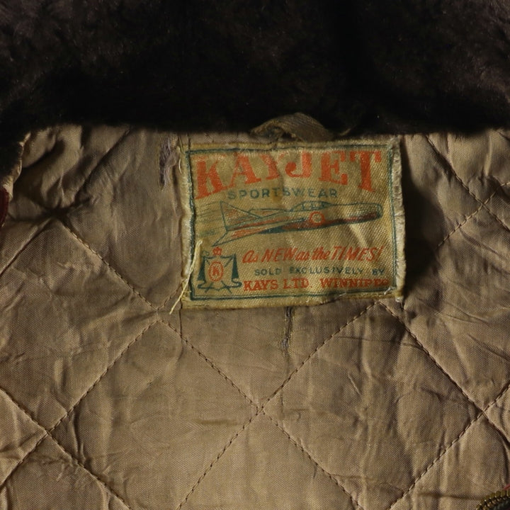 Vintage 1980'S KAYJET padded corduroy jacket, men's size M unclear wine-red Vintage Second Hand