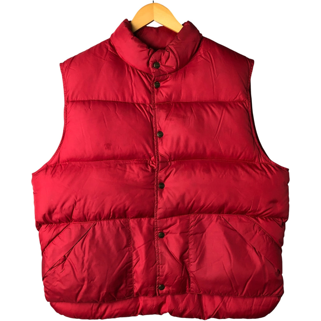 Vintage LLBean Men's Down Vest (Size L) from the 1970'S to 1980s unclear red type Vintage Second Hand