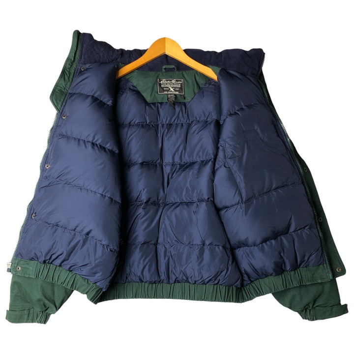Eddie Bauer Goose Down Jacket, Men's Size M cotton dark green Vintage Second Hand