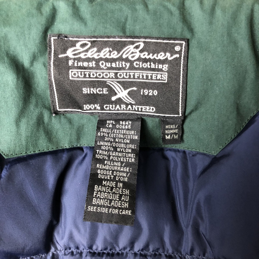 Eddie Bauer Goose Down Jacket, Men's Size M cotton dark green Vintage Second Hand