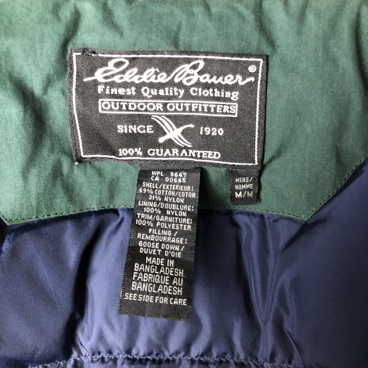 Eddie Bauer Goose Down Jacket, Men's Size M cotton dark green Vintage Second Hand