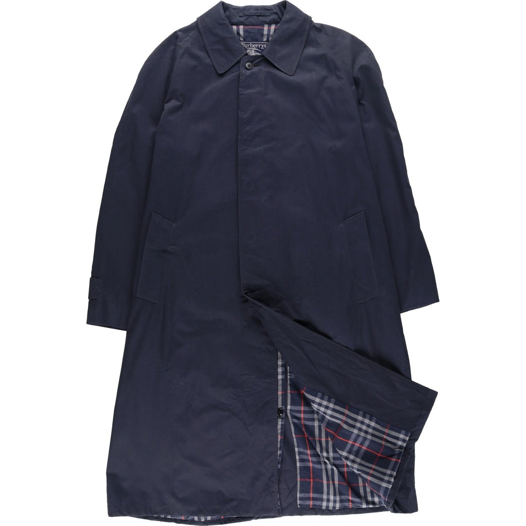 Burberry's Balmacaan coat, men's XL size polyester navy blue type Vintage Second Hand
