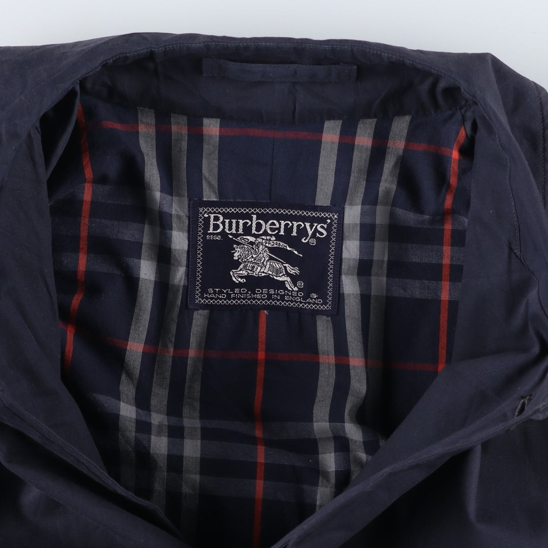 Burberry's Balmacaan coat, men's XL size polyester navy blue type Vintage Second Hand