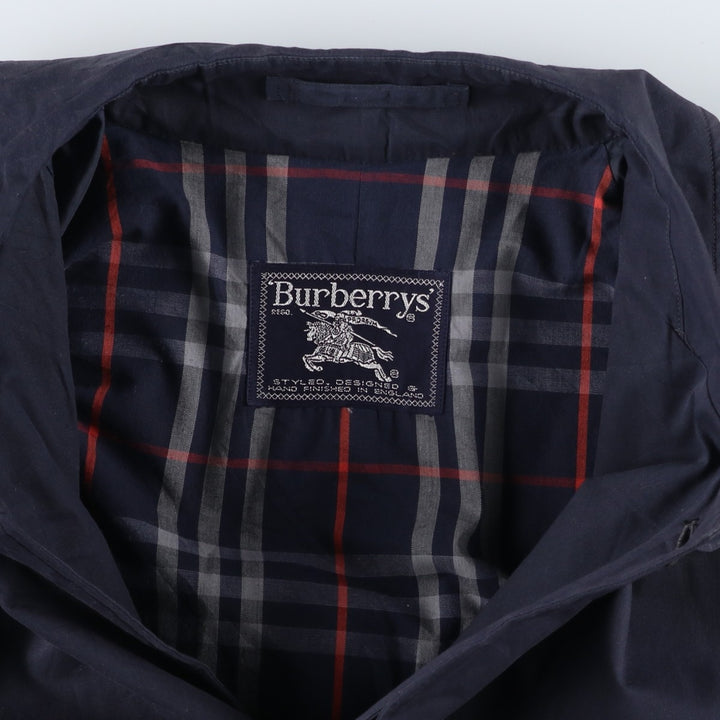 Burberry's Balmacaan coat, men's XL size polyester navy blue type Vintage Second Hand