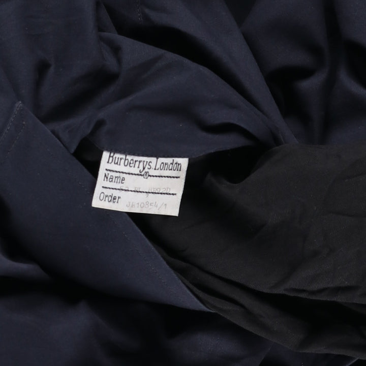 Burberry's Balmacaan coat, men's XL size polyester navy blue type Vintage Second Hand