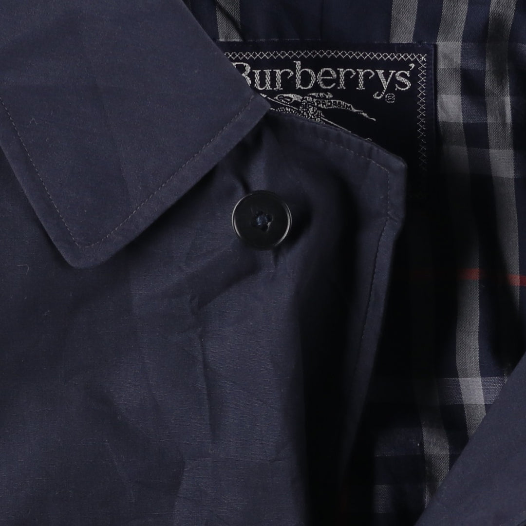 Burberry's Balmacaan coat, men's XL size polyester navy blue type Vintage Second Hand