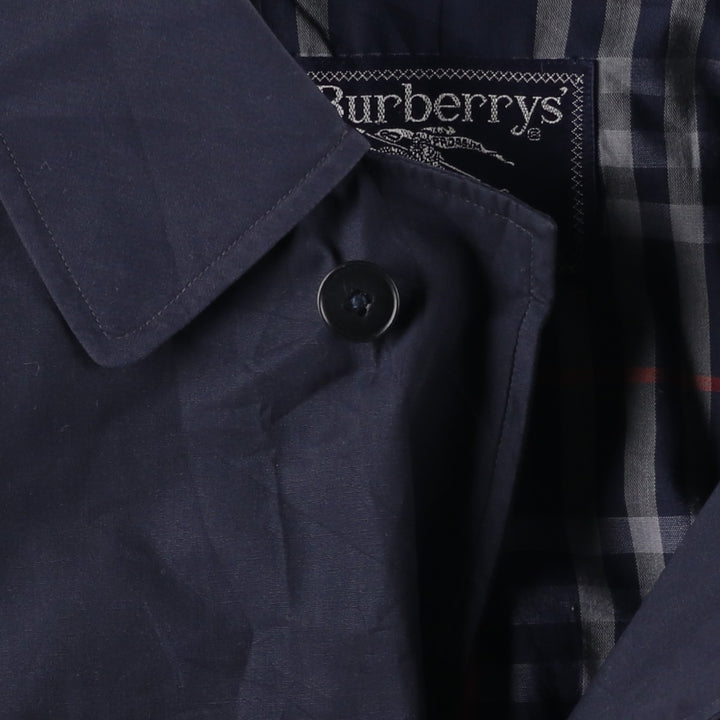 Burberry's Balmacaan coat, men's XL size polyester navy blue type Vintage Second Hand