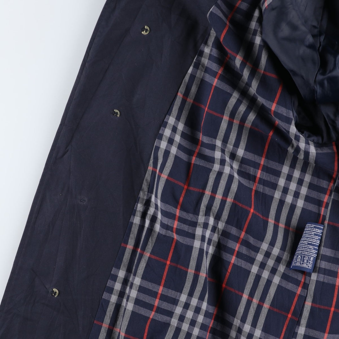 Burberry's Balmacaan coat, men's XL size polyester navy blue type Vintage Second Hand