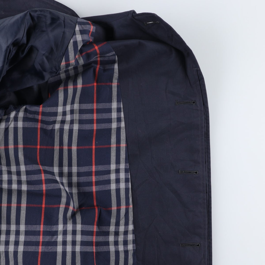 Burberry's Balmacaan coat, men's XL size polyester navy blue type Vintage Second Hand