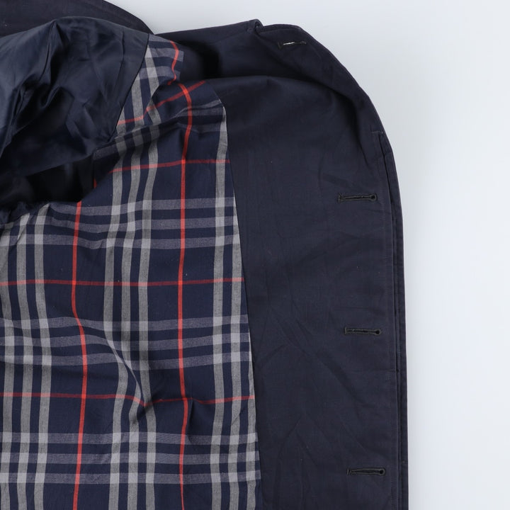 Burberry's Balmacaan coat, men's XL size polyester navy blue type Vintage Second Hand