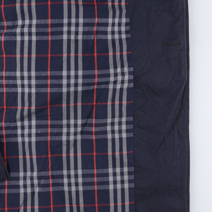 Burberry's Balmacaan coat, men's XL size polyester navy blue type Vintage Second Hand