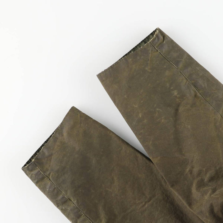 1980'S Barbour Bedale 2-Warrant Hooded Waxed Cotton Oiled Jacket, Made in England, Men's Size XS (Equivalent), Vintage unclear Khaki type Vintage Second Hand