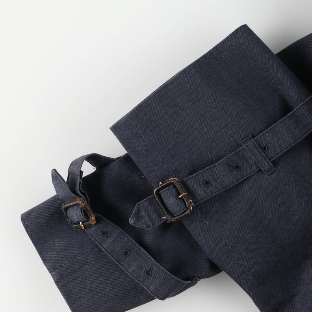 Aquascutum Balmacaan Coat (Stand Collar Coat), Made in England, Men's Size XL (approx.) unclear navy blue type Vintage Second Hand