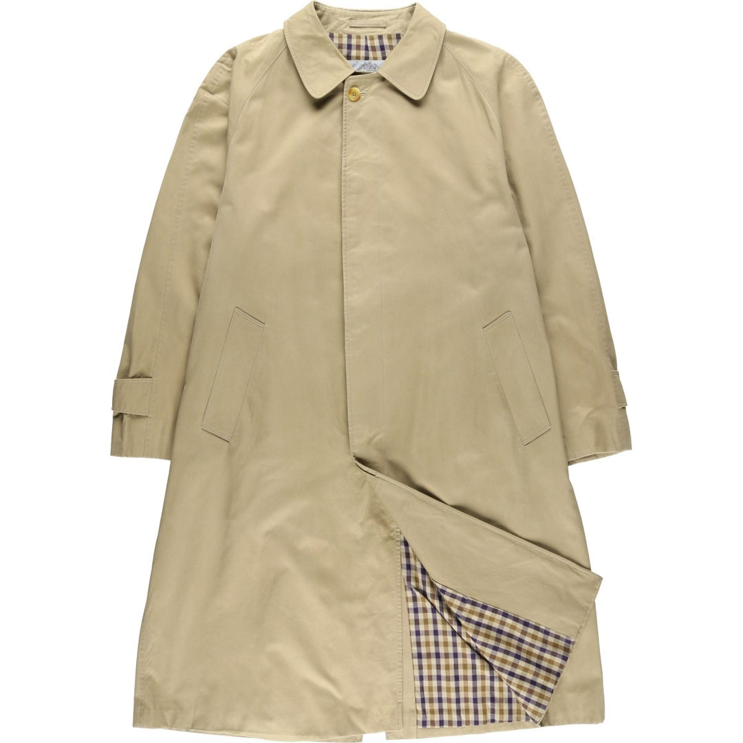 Aquascutum Balmacaan Coat (Stand Collar Coat), Made in Canada, Men's Size XL (approx.) unclear Beige type Vintage Second Hand