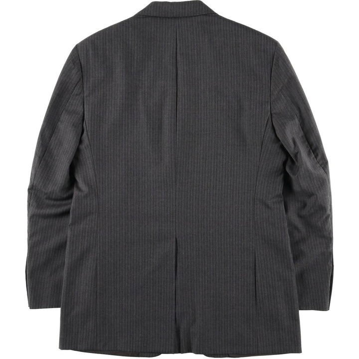 Burberry's BURBERRY LONDON Stripe Pattern Wool Tailored Jacket, Made in USA, Men's Size M (approx.) wool gray type Vintage Second Hand