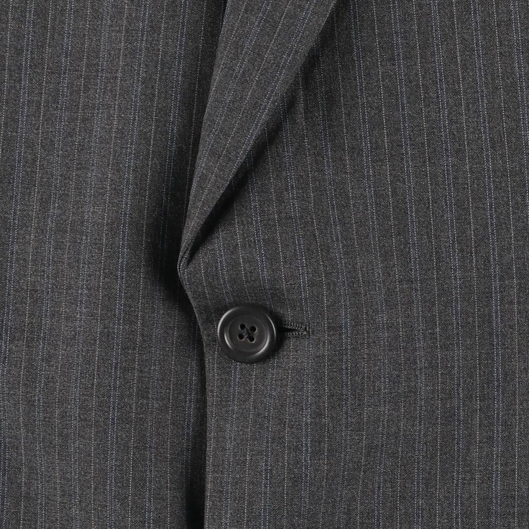 Burberry's BURBERRY LONDON Stripe Pattern Wool Tailored Jacket, Made in USA, Men's Size M (approx.) wool gray type Vintage Second Hand