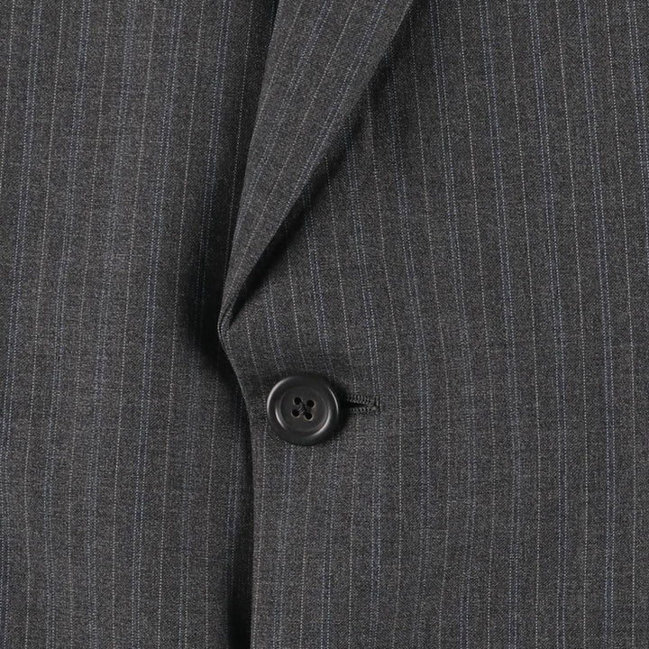 Burberry's BURBERRY LONDON Stripe Pattern Wool Tailored Jacket, Made in USA, Men's Size M (approx.) wool gray type Vintage Second Hand