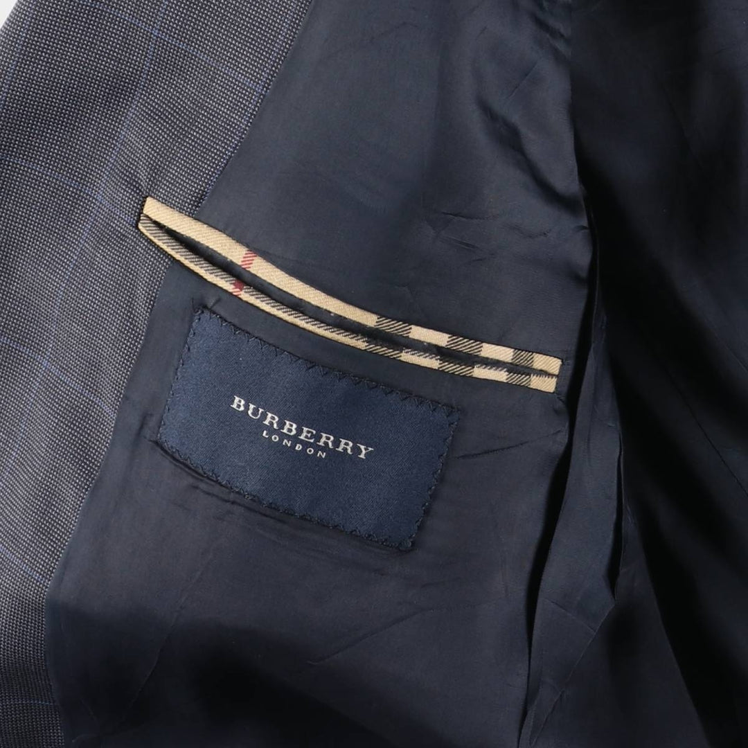 Burberry's BURBERRY LONDON Check Pattern Tailored Jacket, Men's Size M (approx.) unclear gray type Vintage Second Hand