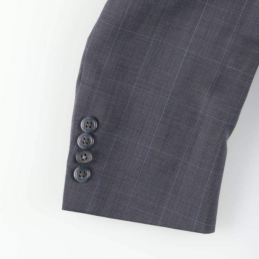Burberry's BURBERRY LONDON Check Pattern Tailored Jacket, Men's Size M (approx.) unclear gray type Vintage Second Hand