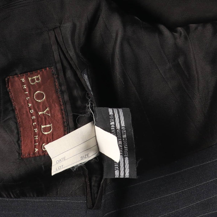 Burberry's Striped Wool Tailored Jacket, Made in USA, Men's Size Medium wool black type Vintage Second Hand