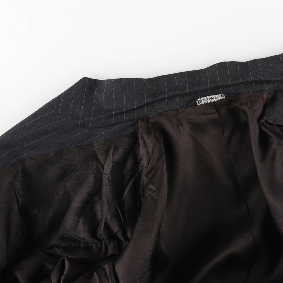 Burberry's Striped Wool Tailored Jacket, Made in USA, Men's Size Medium wool black type Vintage Second Hand