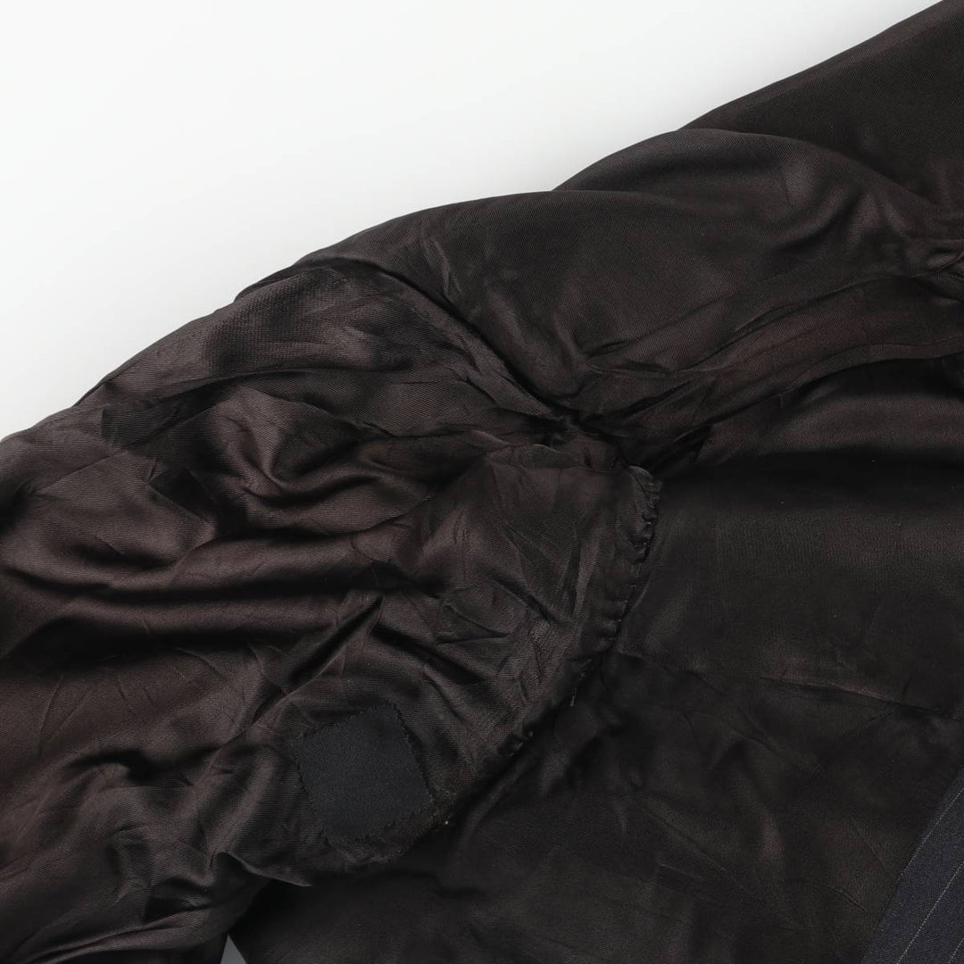 Burberry's Striped Wool Tailored Jacket, Made in USA, Men's Size Medium wool black type Vintage Second Hand