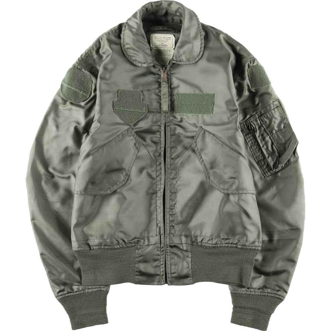 1980'S US Military Flight Jacket, Made in USA, Small, Men's Size S unclear Khaki type Vintage Second Hand