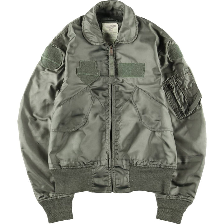 1980'S US Military Flight Jacket, Made in USA, Small, Men's Size S unclear Khaki type Vintage Second Hand
