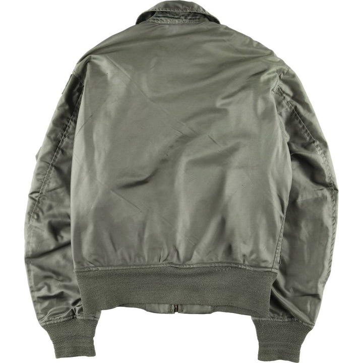 1980'S US Military Flight Jacket, Made in USA, Small, Men's Size S unclear Khaki type Vintage Second Hand