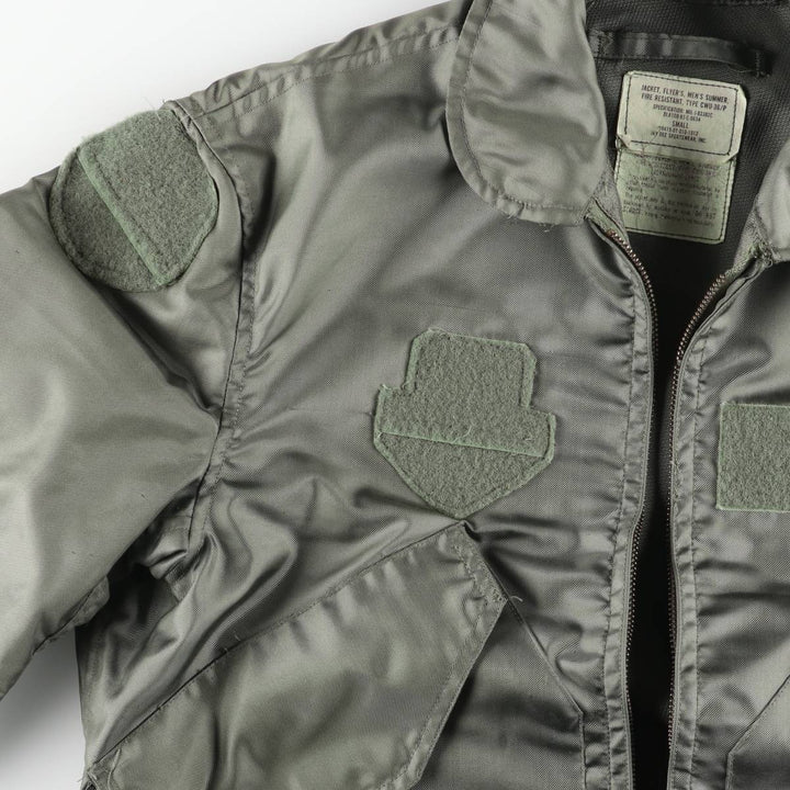 1980'S US Military Flight Jacket, Made in USA, Small, Men's Size S unclear Khaki type Vintage Second Hand