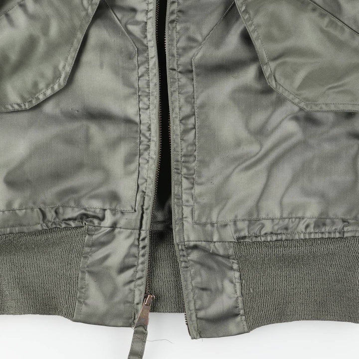 1980'S US Military Flight Jacket, Made in USA, Small, Men's Size S unclear Khaki type Vintage Second Hand