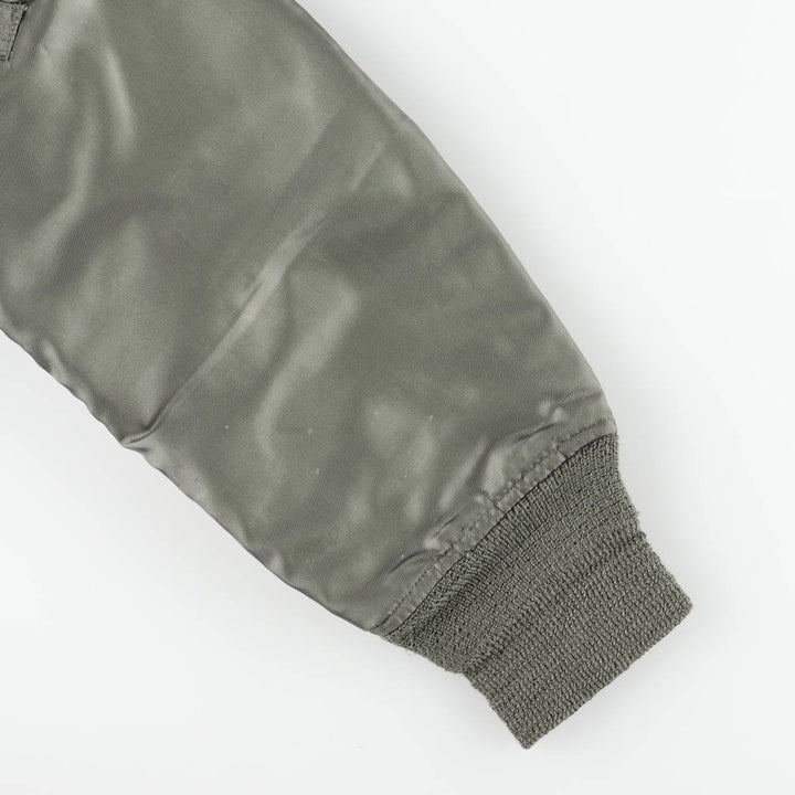 1980'S US Military Flight Jacket, Made in USA, Small, Men's Size S unclear Khaki type Vintage Second Hand
