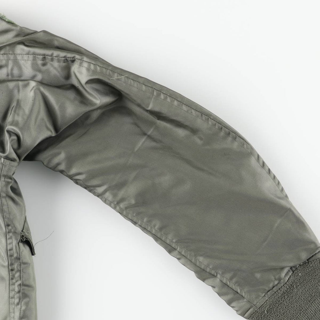 1980'S US Military Flight Jacket, Made in USA, Small, Men's Size S unclear Khaki type Vintage Second Hand