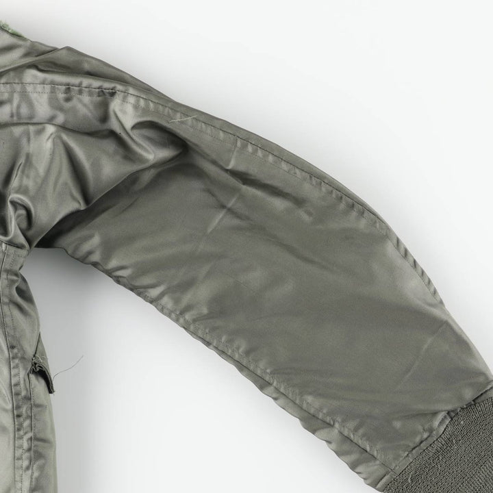 1980'S US Military Flight Jacket, Made in USA, Small, Men's Size S unclear Khaki type Vintage Second Hand
