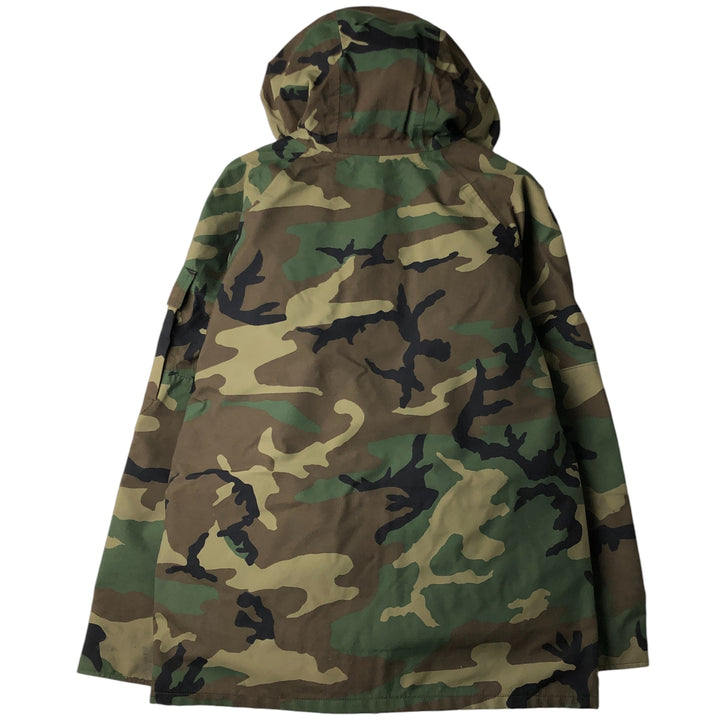 Authentic 1990'S US Military Camouflage Pattern Woodland Camo ECWCS 1st Gen Late Model Military Gore-Tex Parka, Made in USA, Medium-Regular Nylon Khaki type Vintage Second Hand
