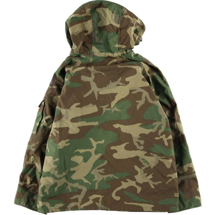 Authentic 1990'S US Military ECWCS 1st Gen Camouflage Woodland Camo Military Gore-Tex Parka, Large Regular, Men's Size L Nylon Khaki type Vintage Second Hand