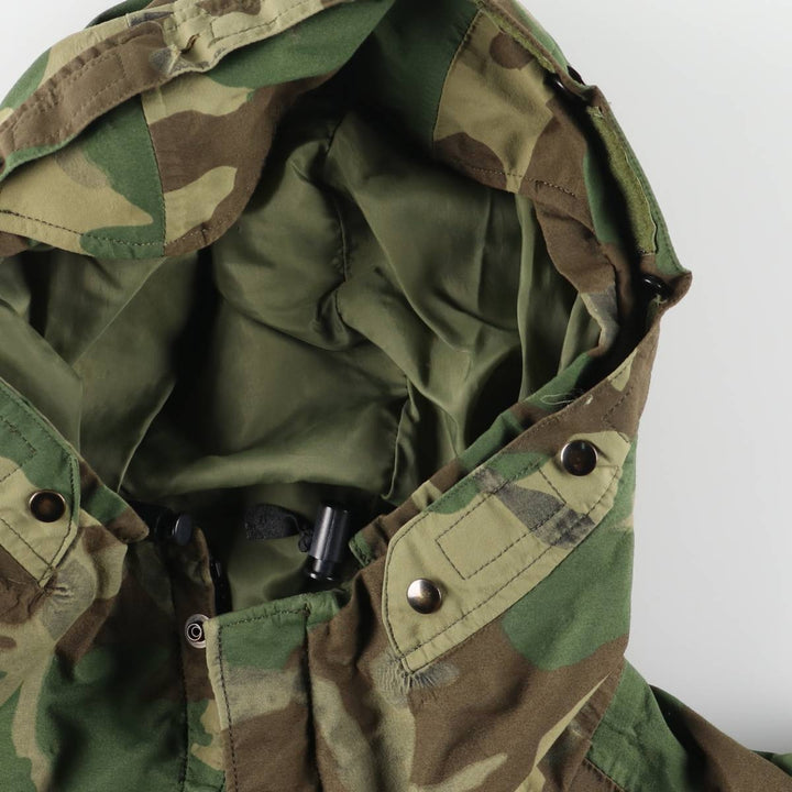 Authentic 1990'S US Military ECWCS 1st Gen Camouflage Woodland Camo Military Gore-Tex Parka, Large Regular, Men's Size L Nylon Khaki type Vintage Second Hand